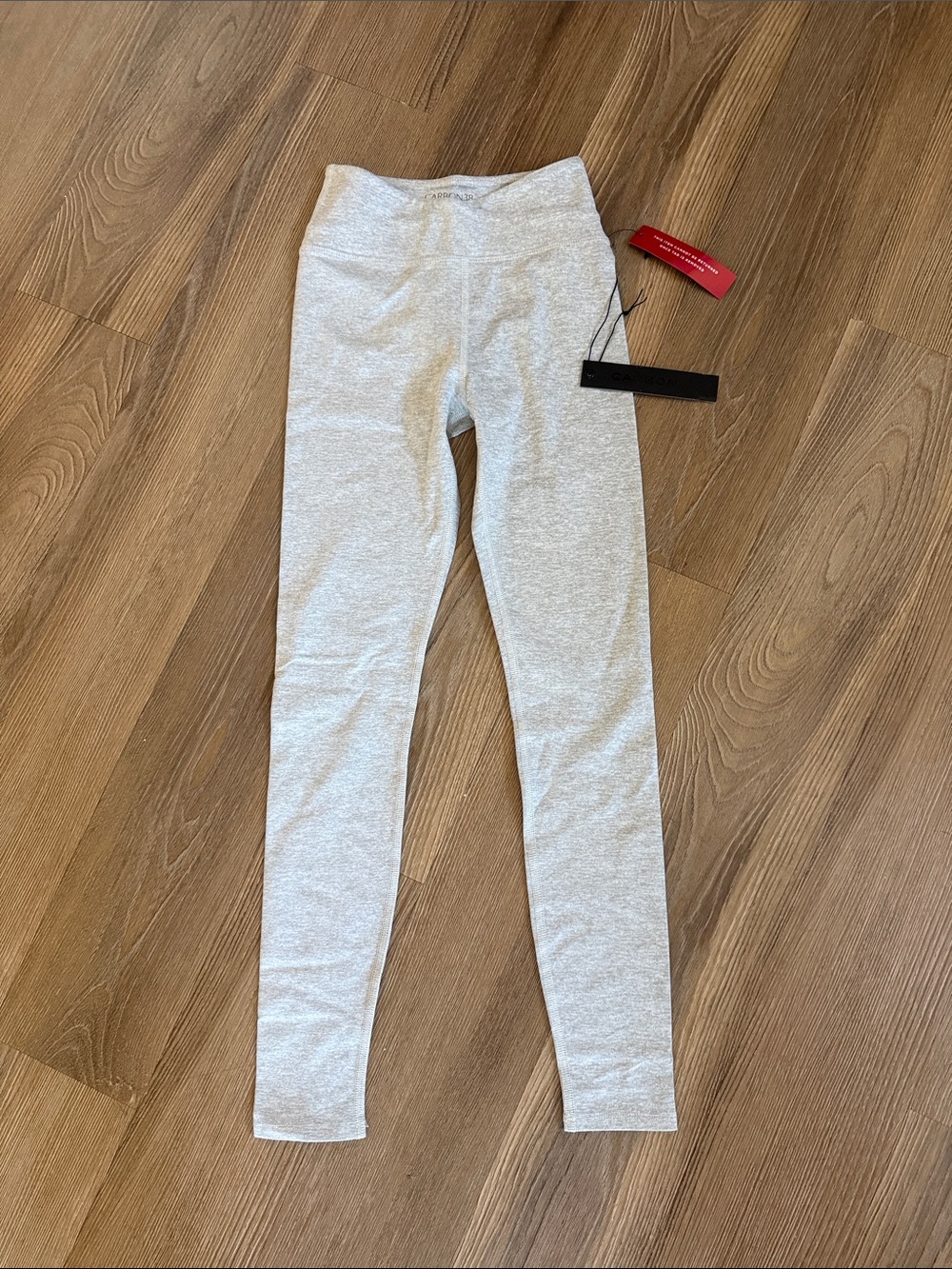 NWT Carbon38 grey cross waist leggings